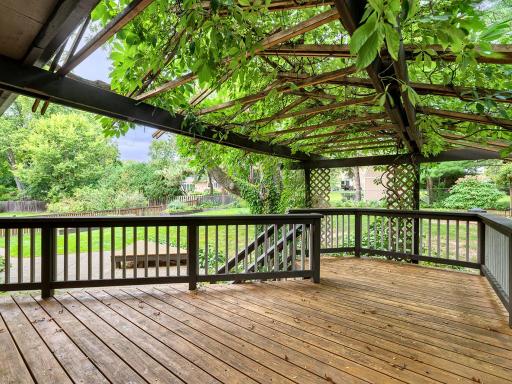 The deck is absolutely stunning and provides the perfect outdoor space to relax or entertain!