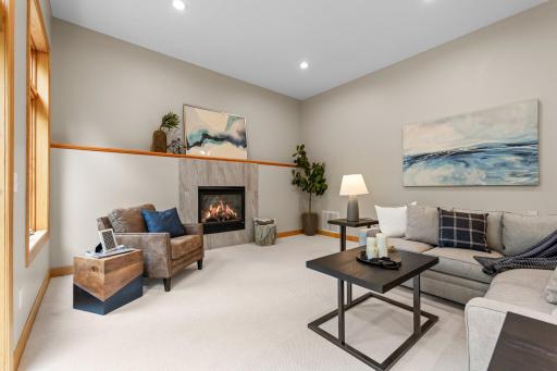 This space creates the perfect setting for gatherings or relaxed evenings at home.