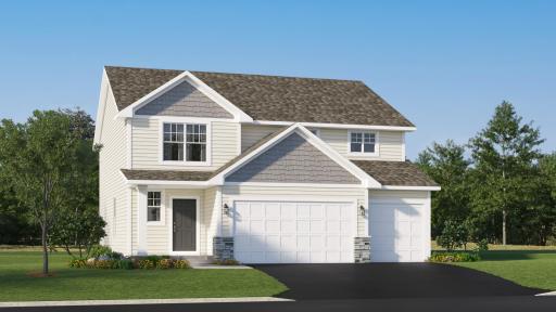 (Exterior rendering of what home will look like, finishes will vary) The Burnham has a stunning exterior!