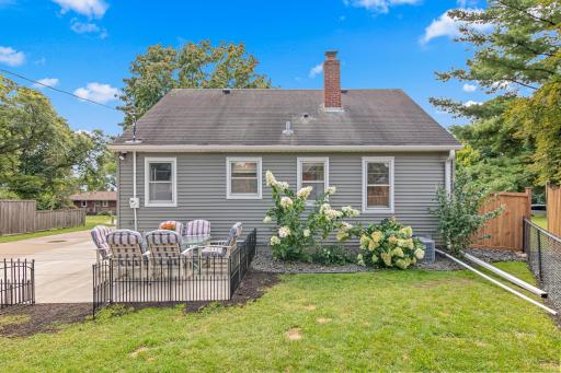 The back of the home is equally as charming