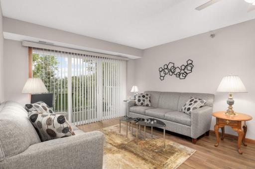 Sun-filled and open, the living room is ideal for relaxing or hosting guests, with plenty of space for comfortable seating