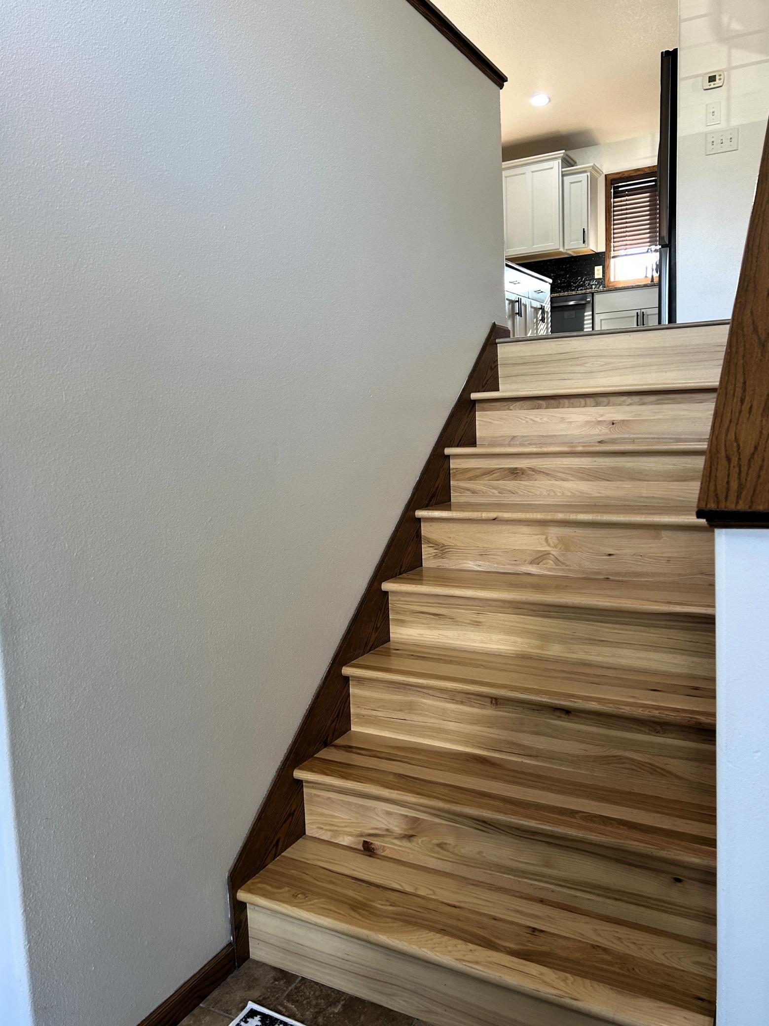 New Hardwood Stairs To Lower Level.JPG