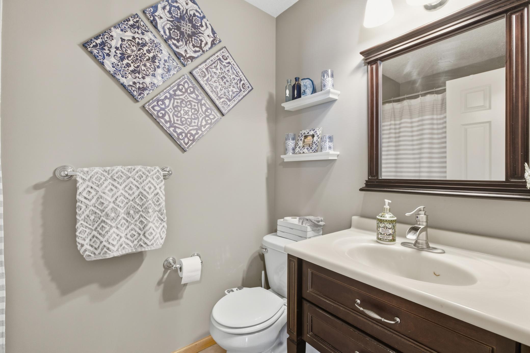 Updated upper level full bathroom