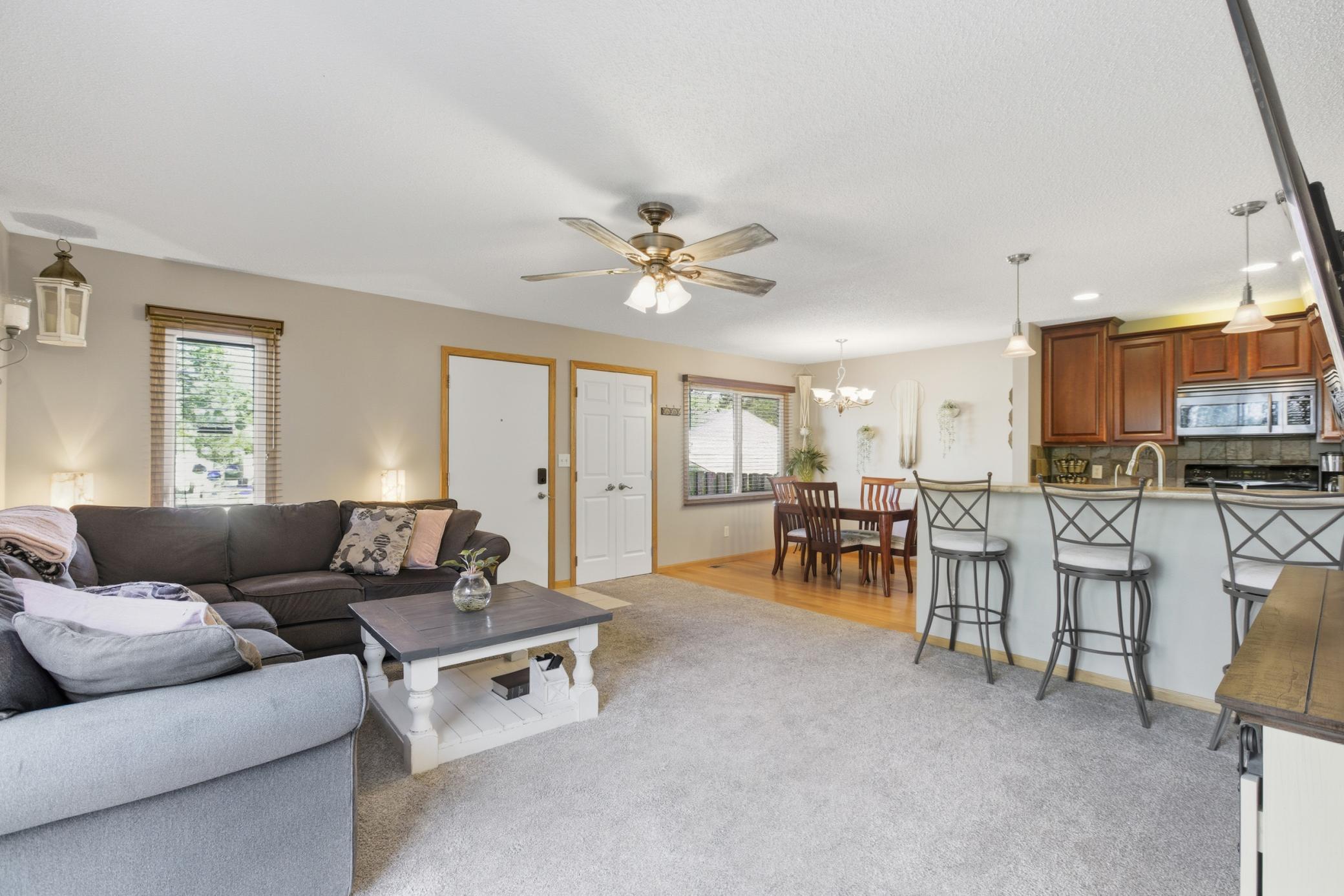 Open floor plan is great for entertaining and staying connected on the main level.