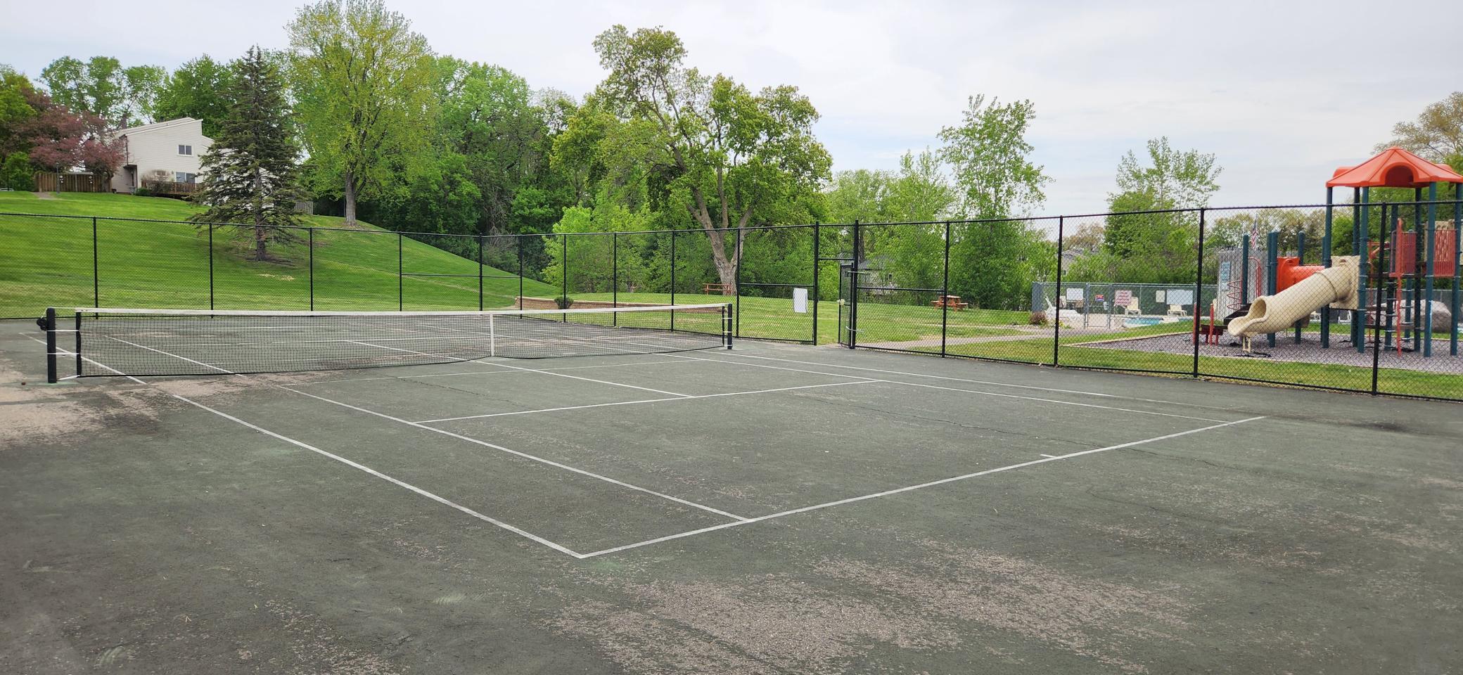 Friendly competition on the tennis courts