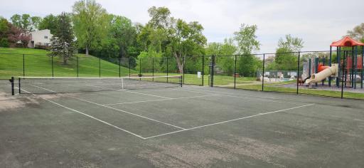 Friendly competition on the tennis courts