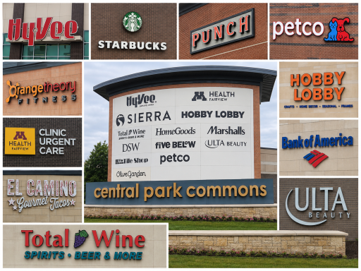 Located near the Central Parks Commons which is a vibrant commercial area with all the stores and restaurants you would hope for along with a ton more options near the intersections of Pilot Knob and Yankee Doodle Road.