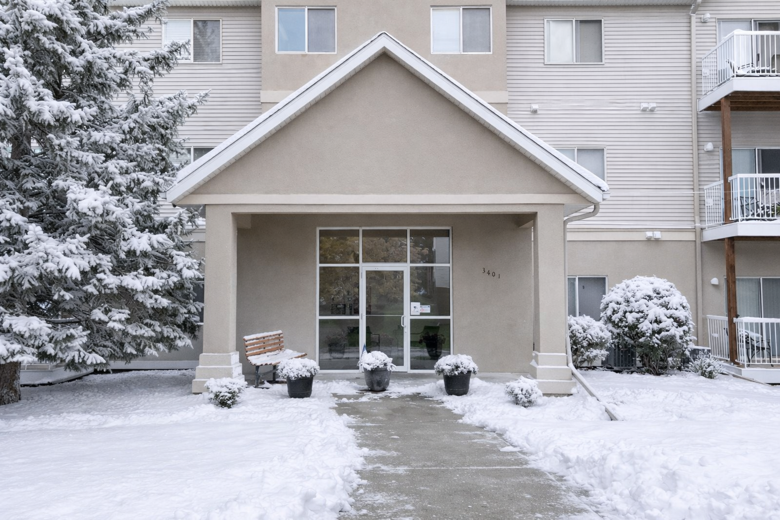 Front Exterior - Virtually Enhanced with Snow