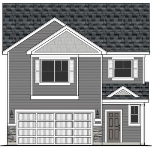 3212 Kady Ave NE- Exterior color scheme selected for this home including stone accents.