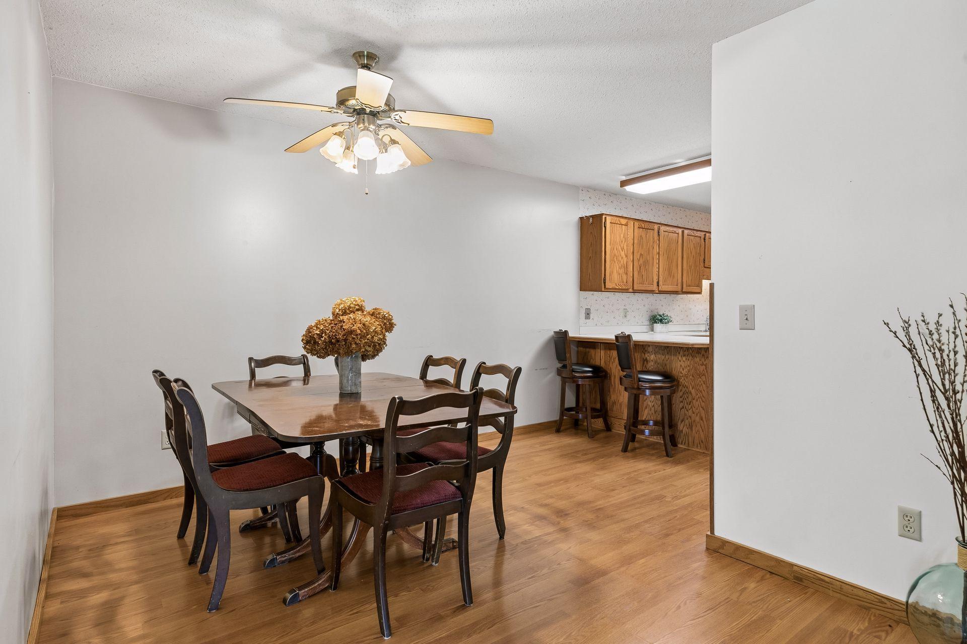 Dining space close to kitchen