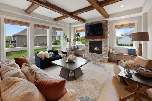 Main floor living room with an abundance of natural light