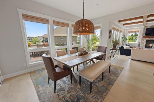 Dining area with an abundance of natural light