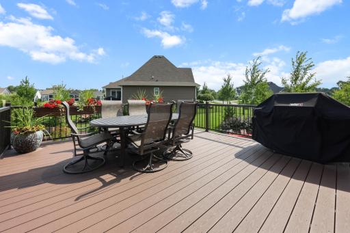 Spacious maintenance free deck for entertaining