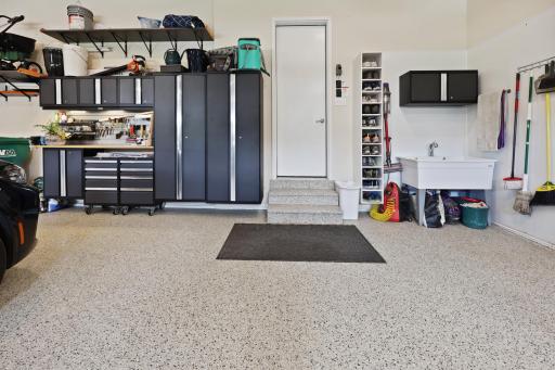 Stay organized with an abundance of garage storage