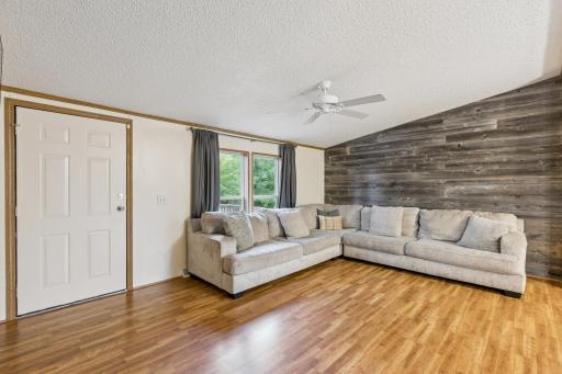 Wood accent wall add additional character to the space!