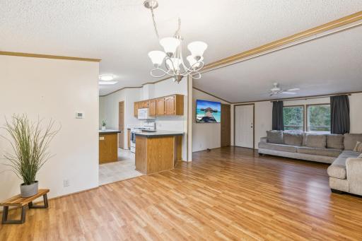 The informal dining space seamlessly flows into the kitchen!