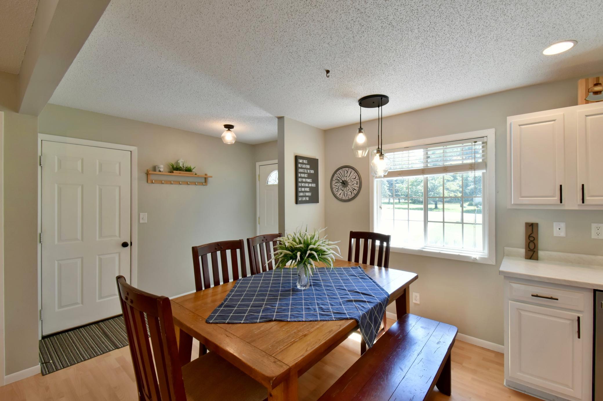 Dining to garage and front door