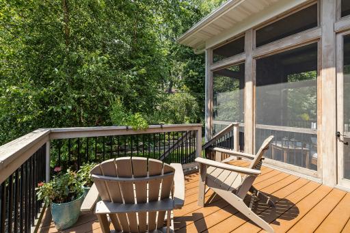 Open Deck Off Screened Porch with Grilling Area