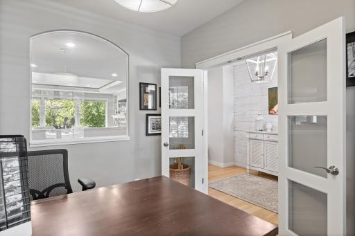 Main Floor Office Provides Privacy and Views
