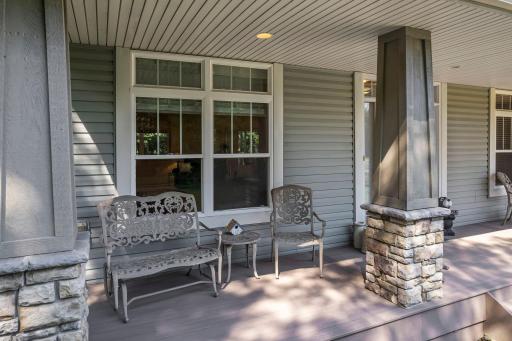 The front porch is the perfect place to enjoy your morning coffee.