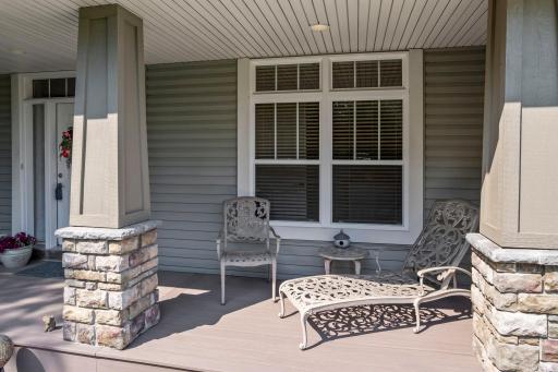 The front porch is the perfect place to enjoy your morning coffee.