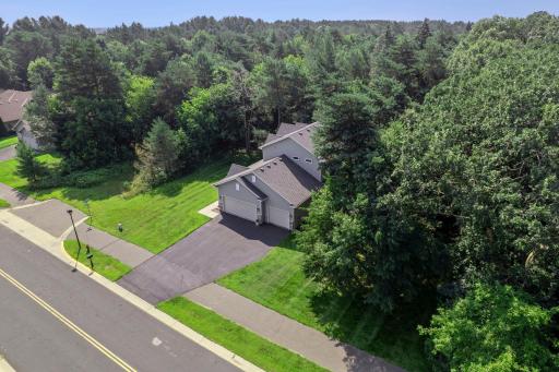 This neighborhood is surrounded by mature trees.