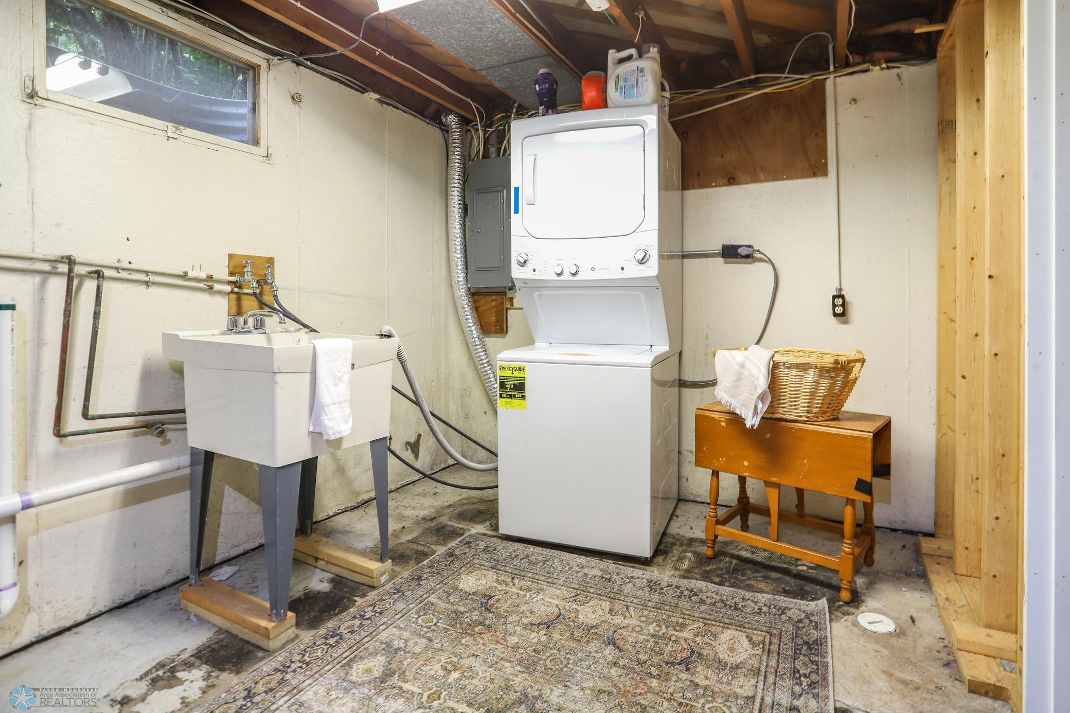 Laundry in basement