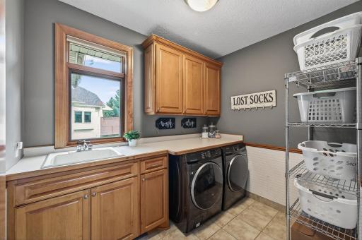 Laundry Room w/ Front Load Washer and Dryer