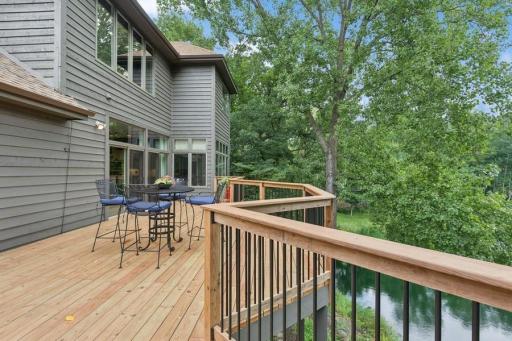 Enjoy relaxing or entertaining on the deck