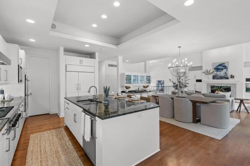 All Woodwork in the Kitchen has been Enameled White