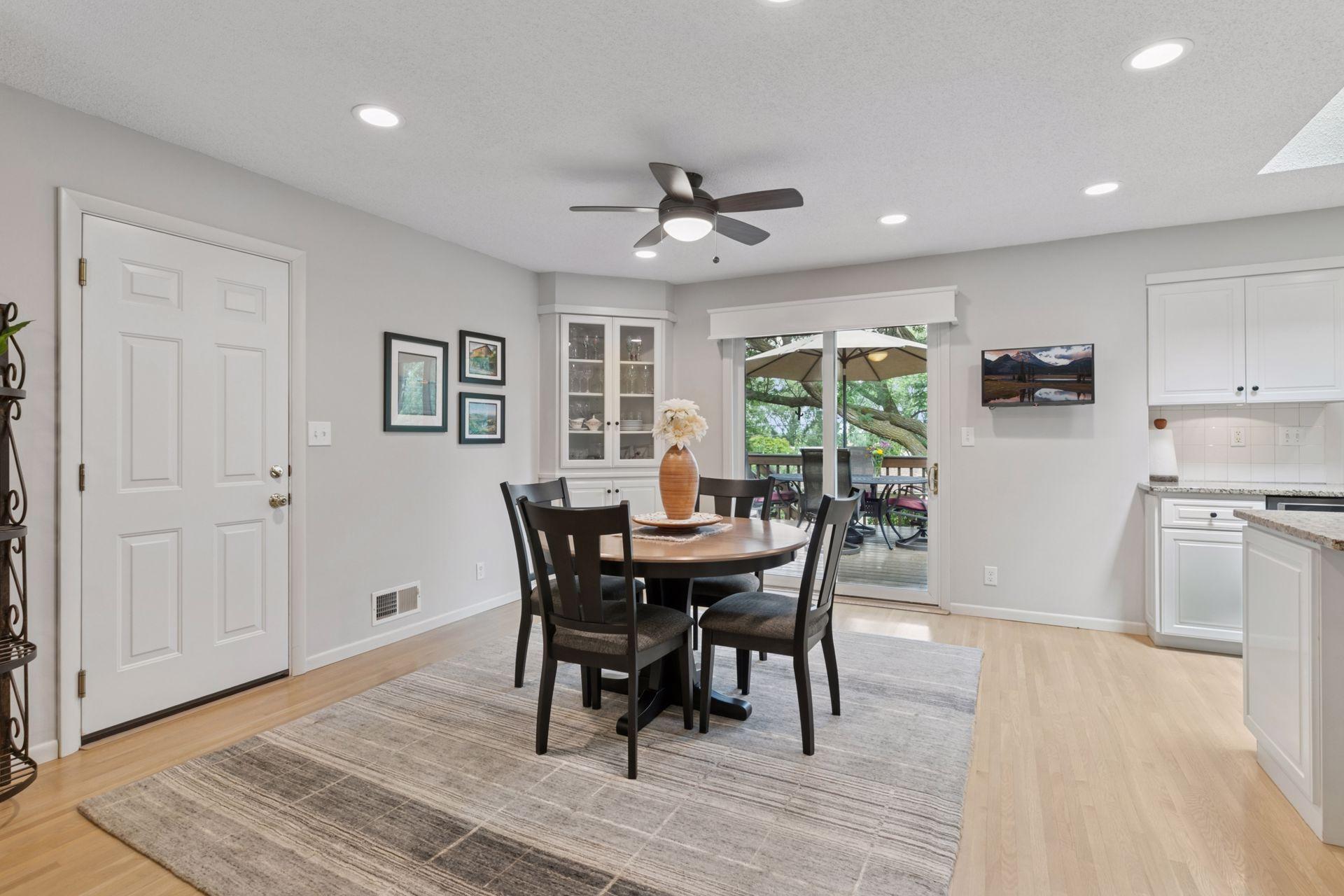 Convenient door to attached garage and sliding doors to deck...