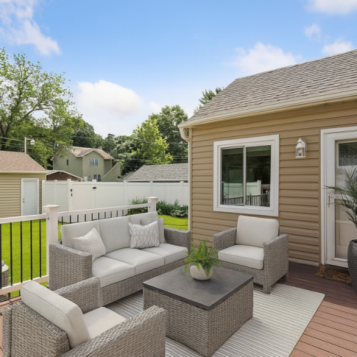 Virtually Staged - Newer, Large Maintenance Free Deck.