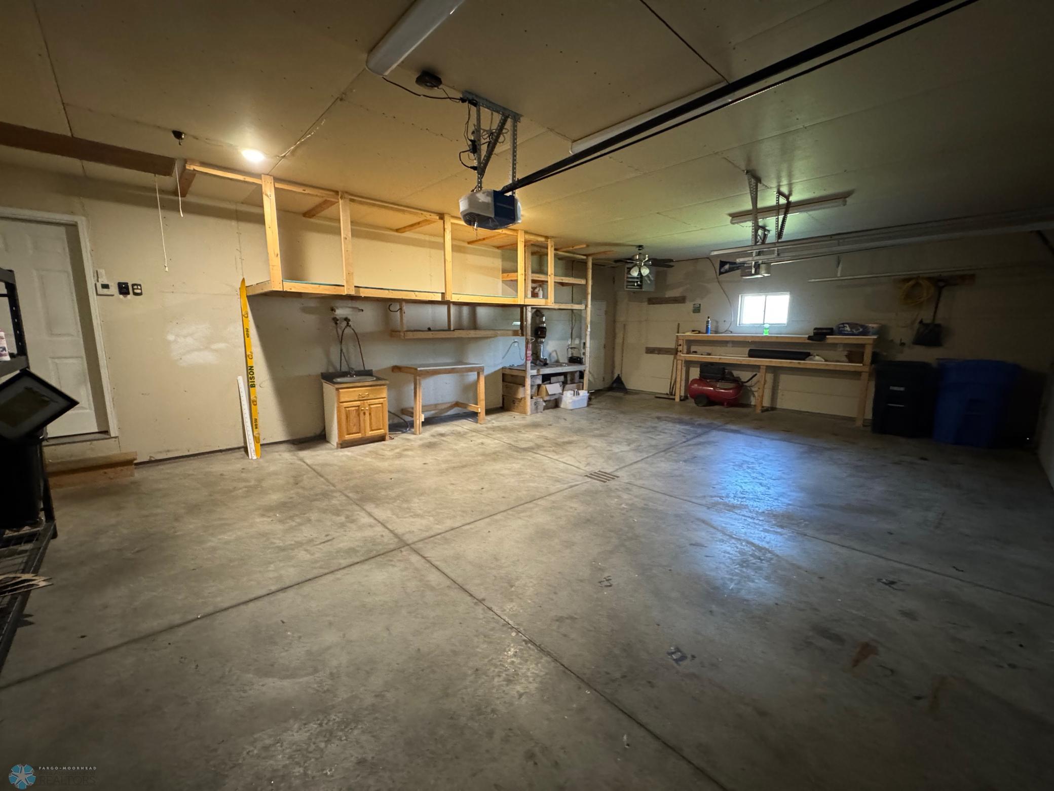 Finished Garage.