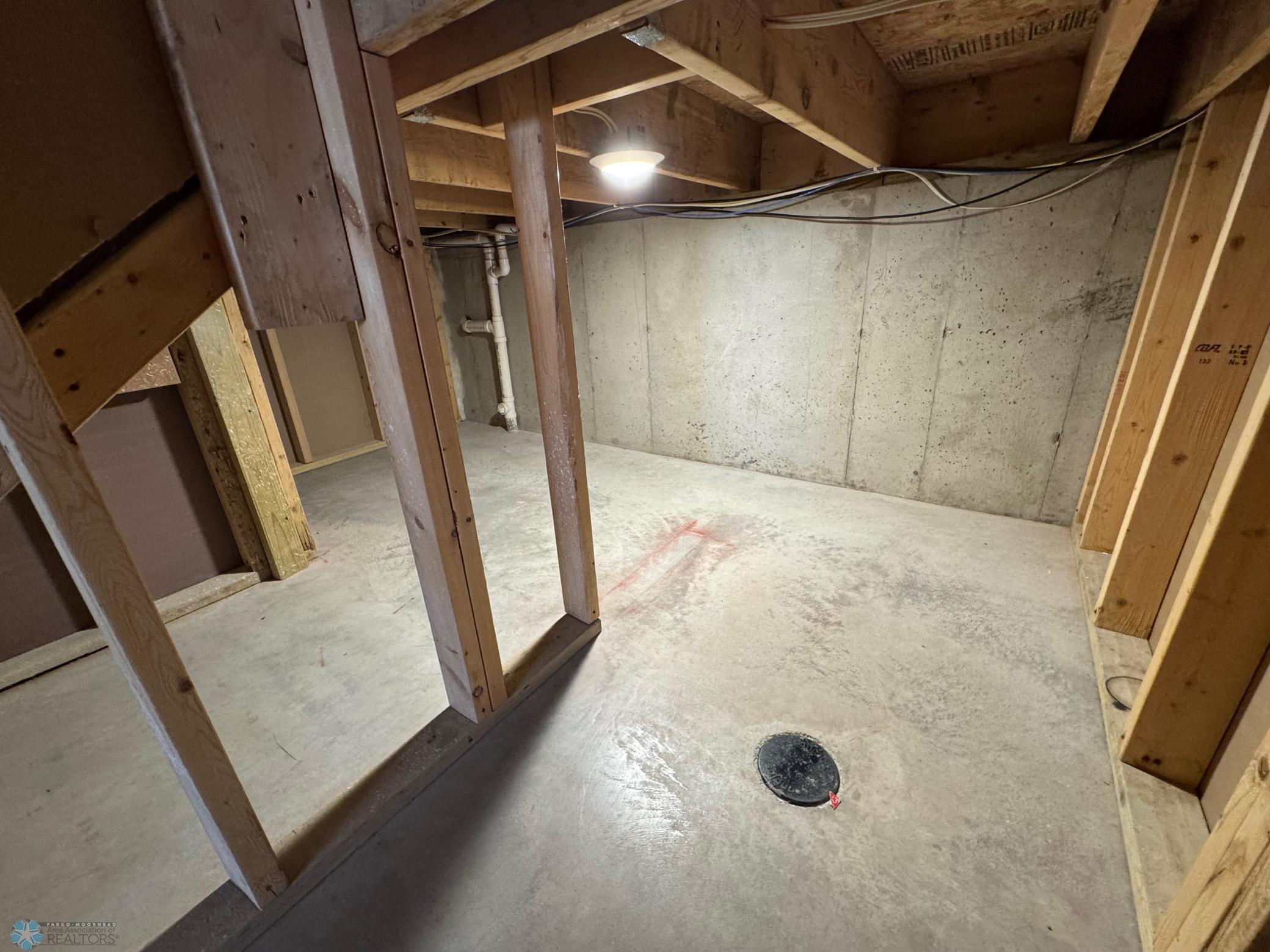 Generous storage under the foyer.