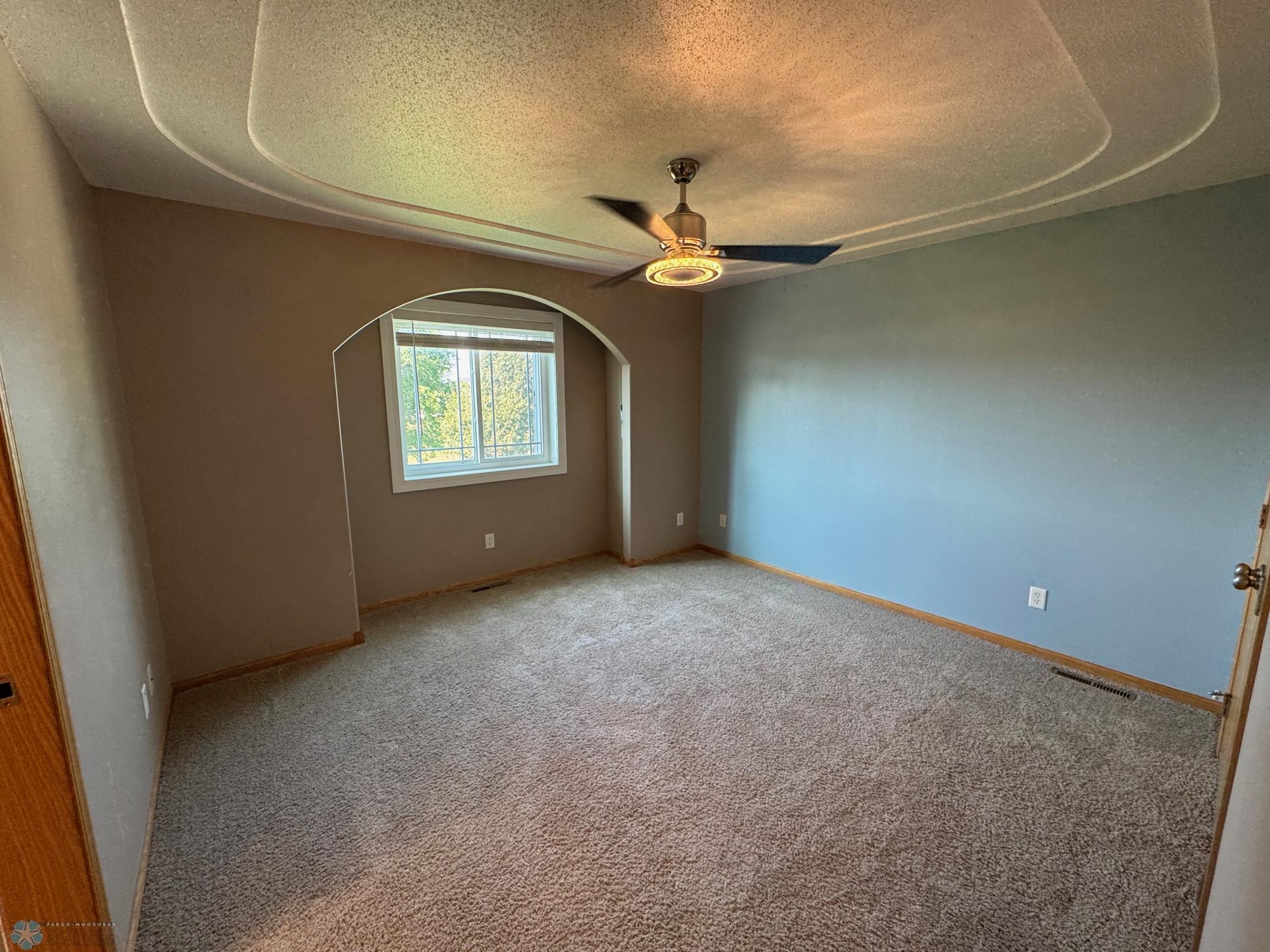 Primary bedroom racetrack ceiling