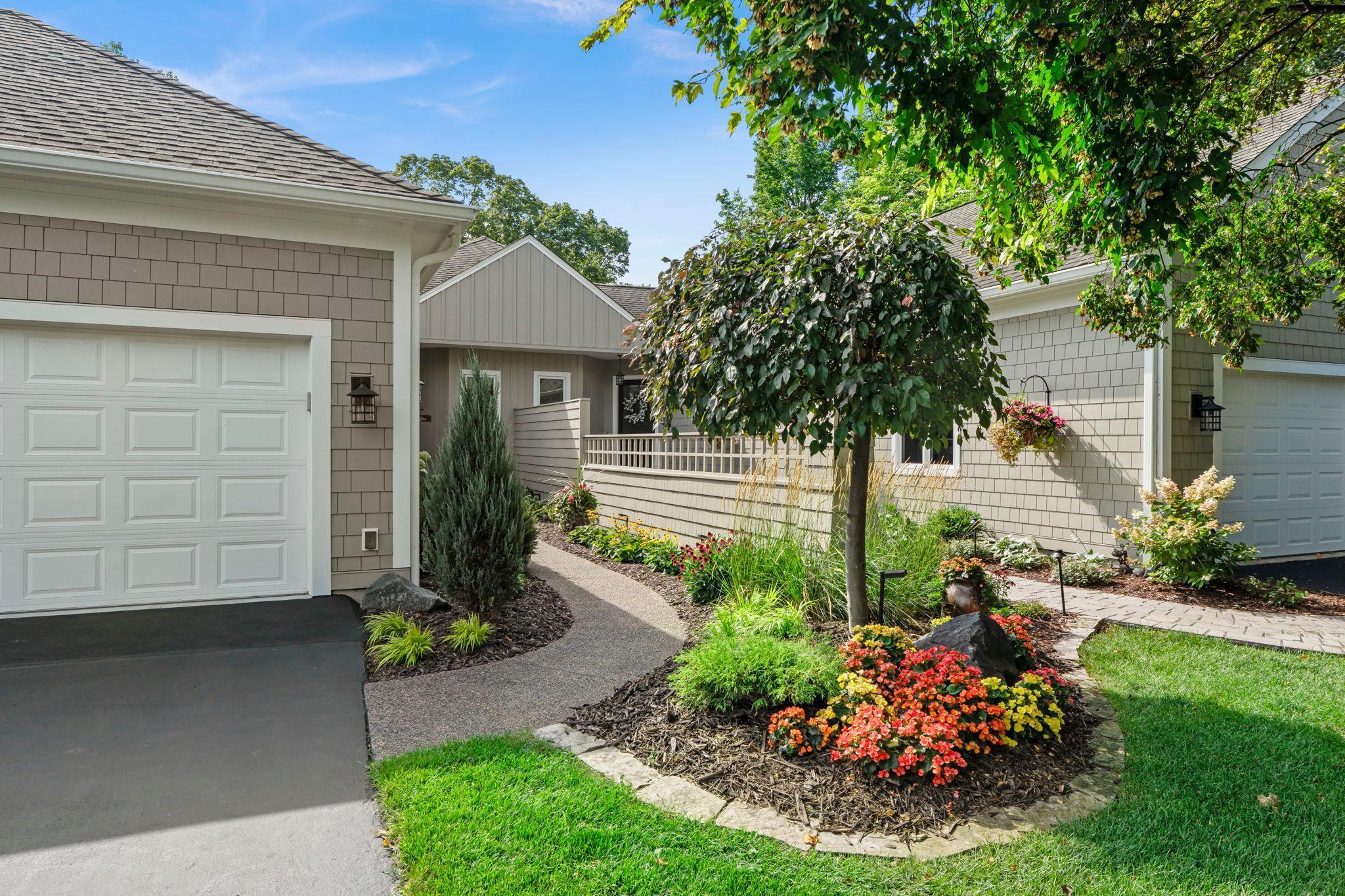 Front walkway gardens