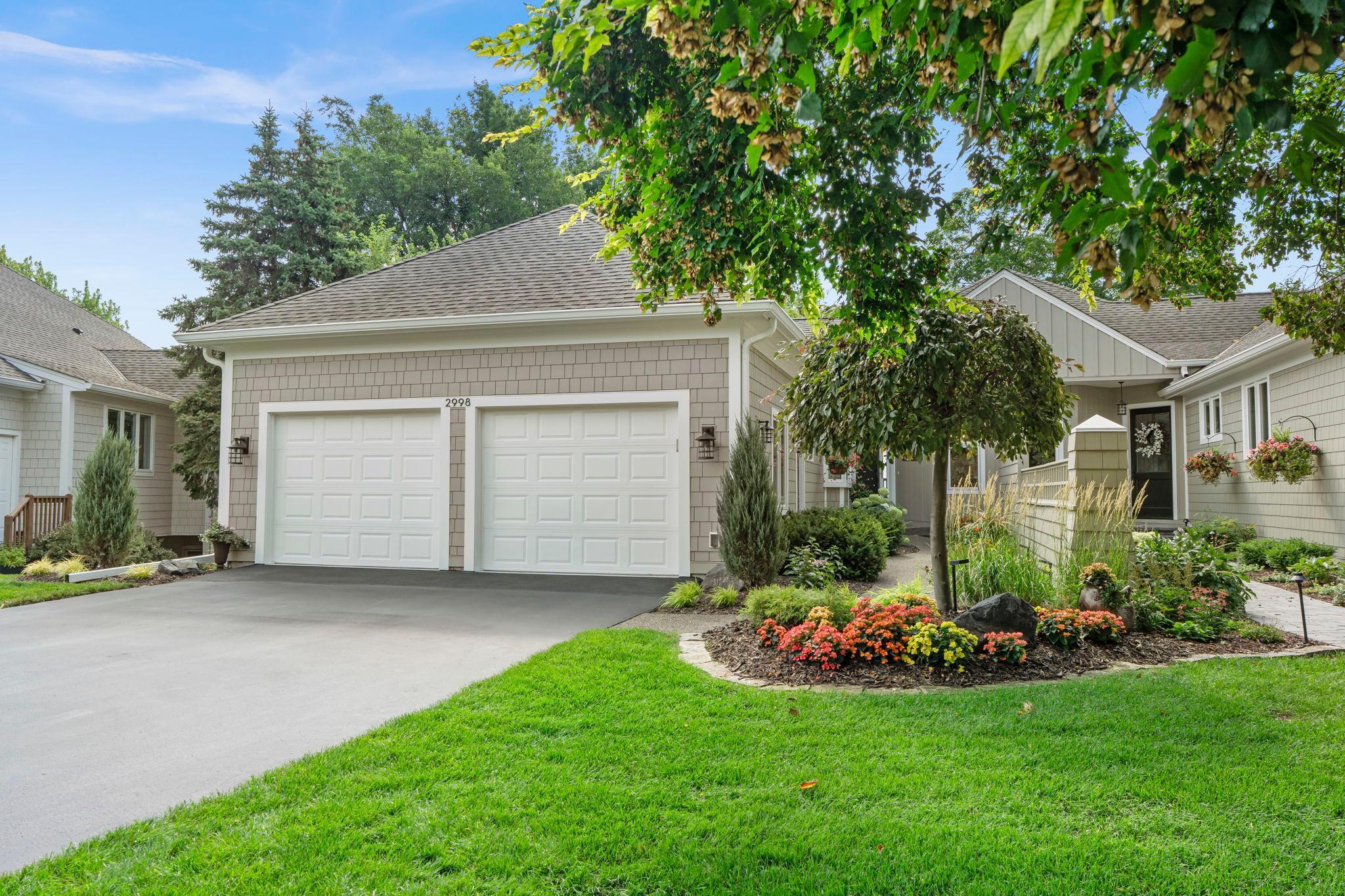 Front of home-2 car garage