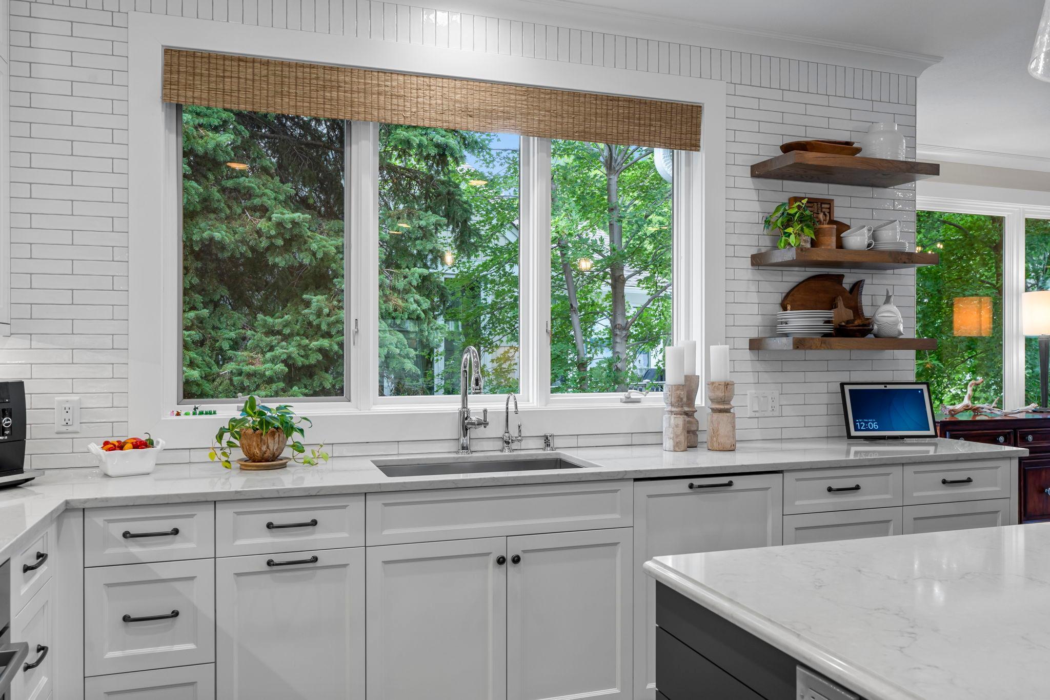 Kitchen window with stunning views