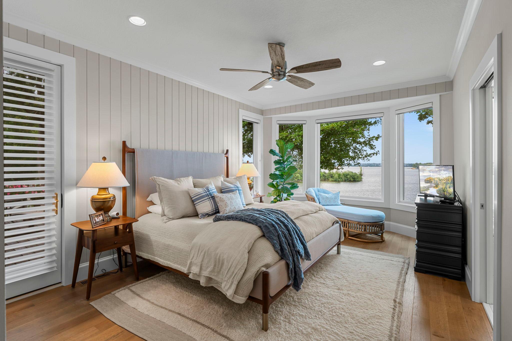 Primary bedroom with exceptional views!