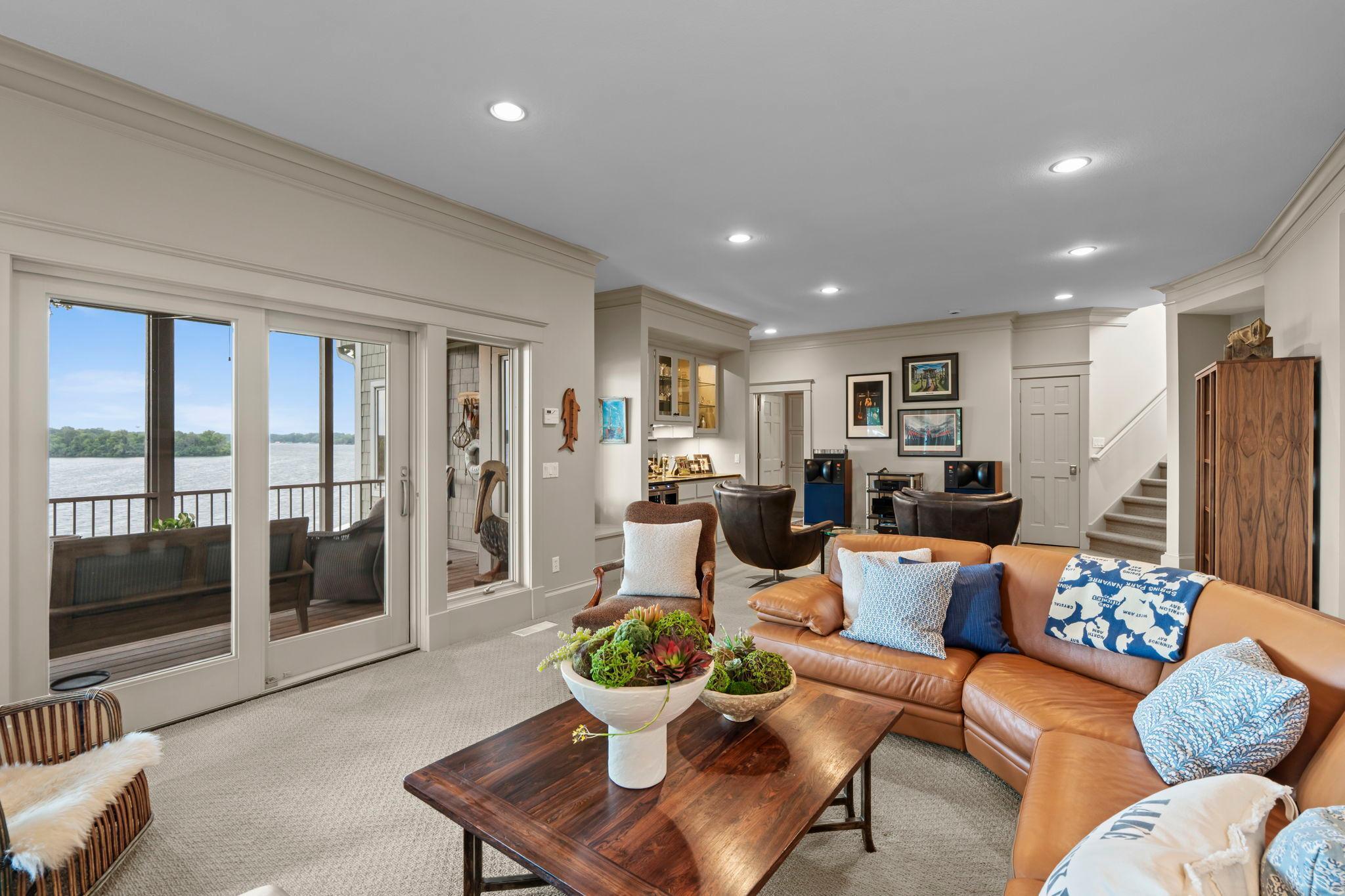 Family room view to bar