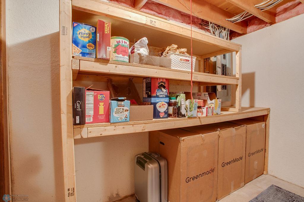 Basement storage room