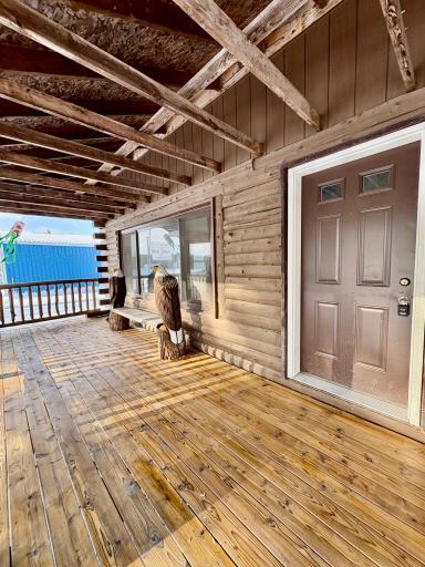 Front door and covered porch