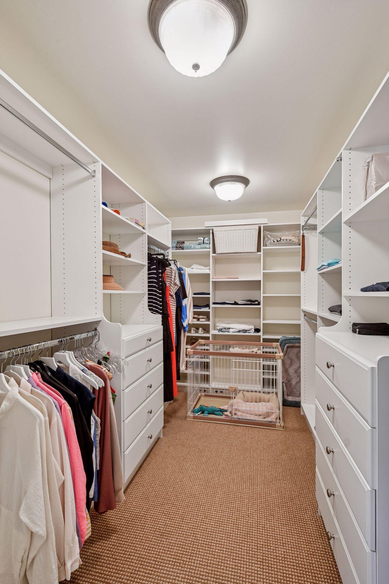 Primary walk-in closet