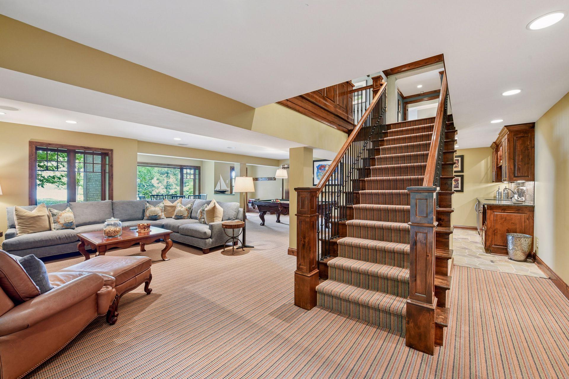 The lower level is an entertainers dream