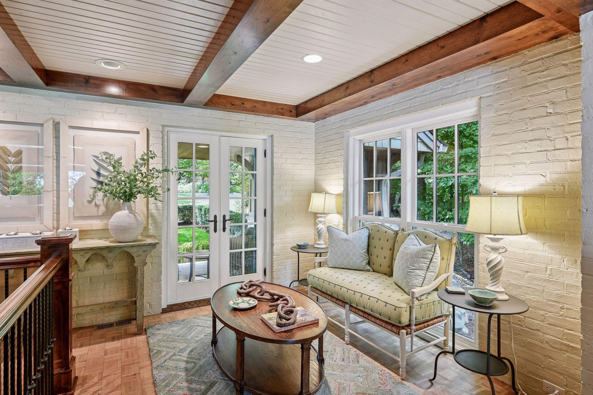 Lovely sitting area with access to the front porch