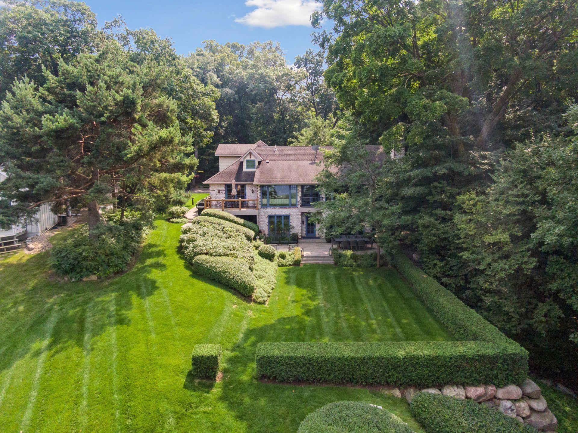 Aerial view from the back of the house