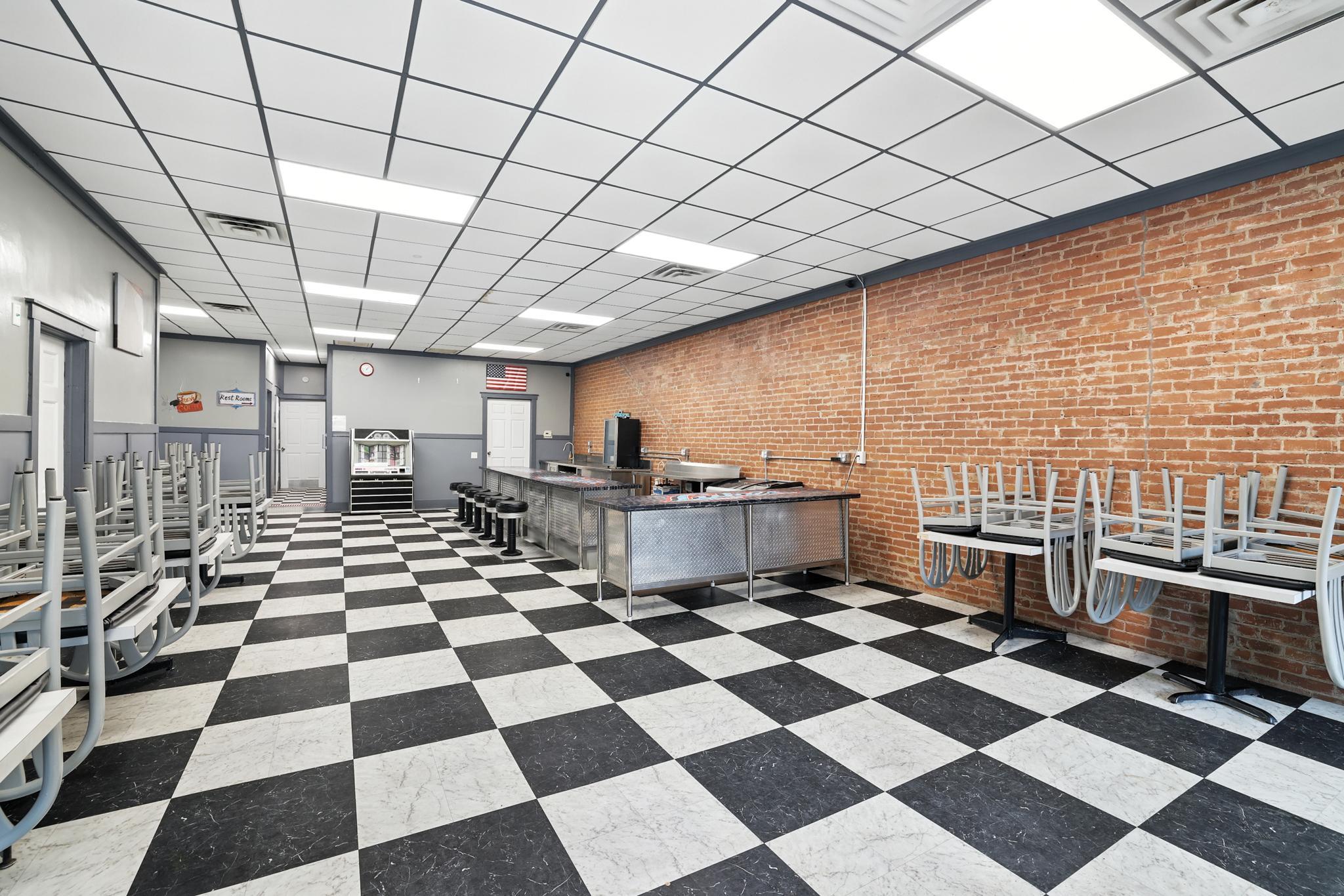 Restaurant bar area to right