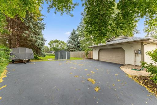 Large Driveway, shed and oversized garage