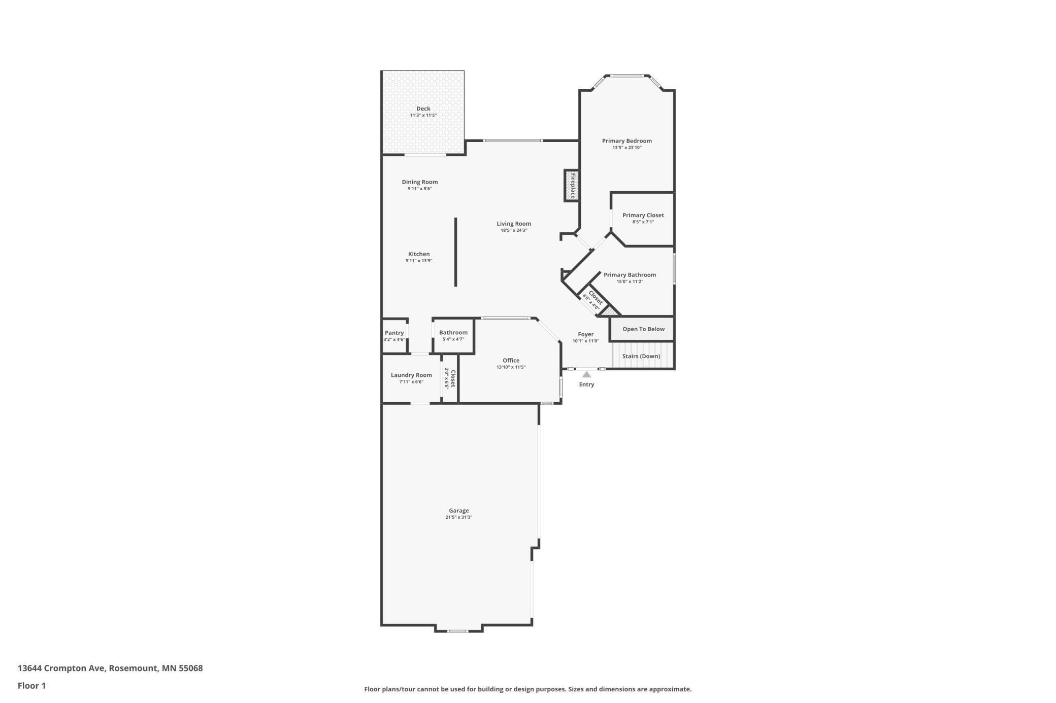 Main level floor plan