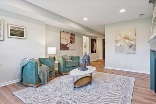 Versatile lower level, perfect for entertaining.
